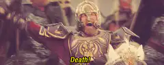 Knight yelling Death