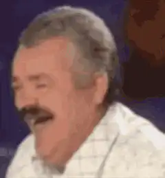 Man laughing hysterically