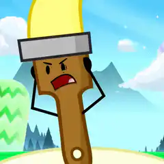 angry paintbrush cartoon