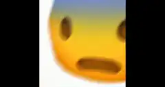 Zooming out worried emoji