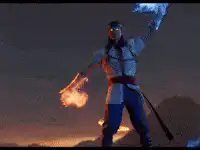 Scorpion summoning his dragon