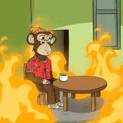 This is fine dog sitting in burning room