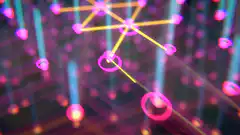 abstract neon network animation