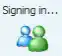 Signing in with two user icons