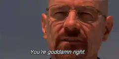 Walter White You're goddamn right