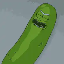 Pickle Rick screaming