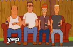 King of the Hill guys drinking beer yep