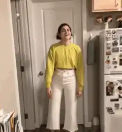 Woman doing the canceled dance