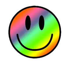 Rainbow smiley face melting