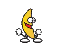cartoon banana cheerleader
