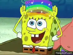 SpongeBob rainbow hat