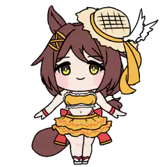Chibi horse girl in yellow outfit