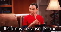 Sheldon It's funny because it's true