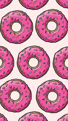 Pink Donuts with Sprinkles Pattern