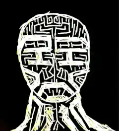 Maze head illustration