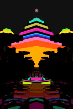Colorful retro pyramid tunnel animation