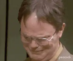 Dwight Schrute crying thank you