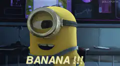 Minion shouting banana