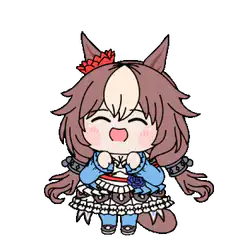 chibi horse girl laughing