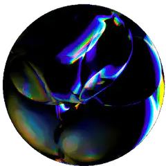Iridescent liquid sphere morphing