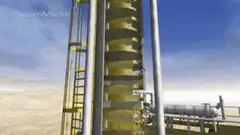 3D animation of a distillation tower