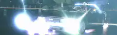 DeLorean time machine lights up