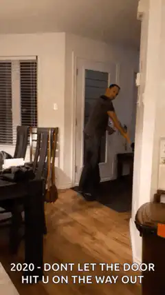 Man holding door open for 2020