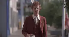Jesse Eisenberg walking and talking