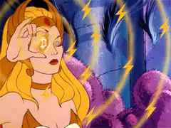 She-Ra holding a Bitcoin