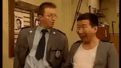 Two cops reacting with surprise