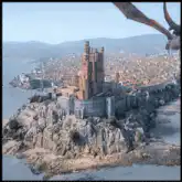 Dragons flying over Dragonstone