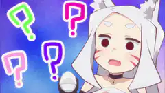 Confused anime girl with question marks
