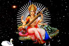 Goddess Saraswati playing veena