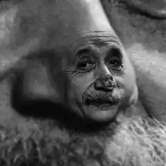 Infinite zoom of Albert Einstein's face