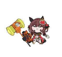 chibi girl with giant hammer
