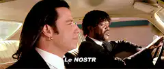 Jules and Vincent in the car