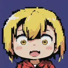 pixel art anime girl shocked