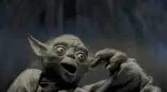 Yoda pointing at his head