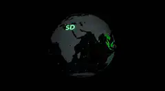 Globe with currency symbols