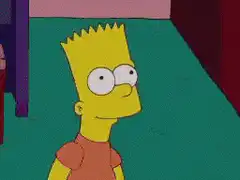 Bart Simpson throws away cake