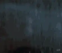 Rambo intense stare in rain