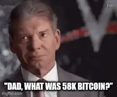 Vince McMahon dad what was 58k bitcoin