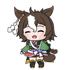 Chibi horse girl smiling