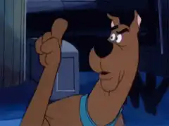 Scooby-Doo gives a thumbs up