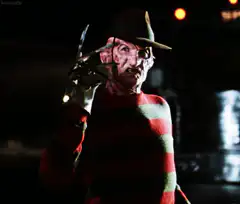 Freddy Krueger wiggles claws