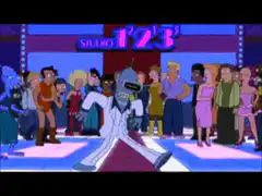 Futurama Bender dancing on stage