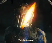 Mandalorian helmet ignites and burns away