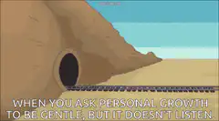 Pink train crashes through a cliff