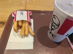 KFC fries and drink on tray