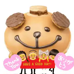 Bear donut with changing hair and thank you